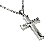 Men's Iron Cross, "Through Christ" Philippians 4:13