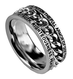 Men's Chain Ring, "Armor Of God"