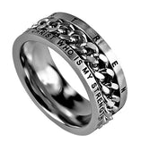 Men's Chain Ring, "His Strength"