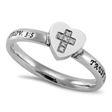 Cross My Heart Ring TRUST IN THE LORD WITH ALL THINE HEART - PROV. 3:5