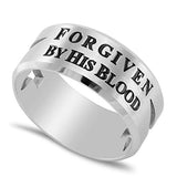Guardian Ring FORGIVEN BY HIS BLOOD - JESUS ROMANS 5:9