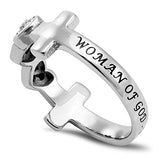 Triple Heart Ring WOMAN OF GOD - PROVERBS 31
