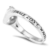 Patchwork Cross Heart Ring TRUE LOVE WAITS - 1 TIMOTHY 4:12