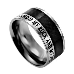 Carbon Fiber Black Ring, "Rock"