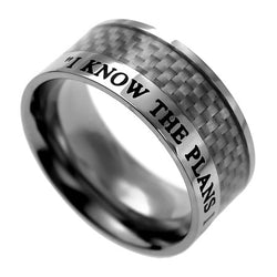 Carbon Fiber White Ring, "I Know"