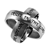 Axis Silver Ring, "Trust In The Lord"