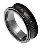 Spinner Black Ring, "I Can Do All Things"