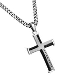 Cable Cross Necklace, "Strength"