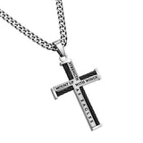 Cable Cross Necklace, "Strength"