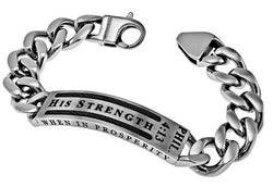 Cable Bracelet, "Christ My Strength"