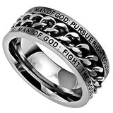 Men's Chain Ring, "Man Of God"
