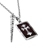Men's Deluxe Shield Cross With Nail- Wood, "Every Knee"