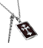 Men's Deluxe Shield Cross With Nail- Wood, "Fear Not"