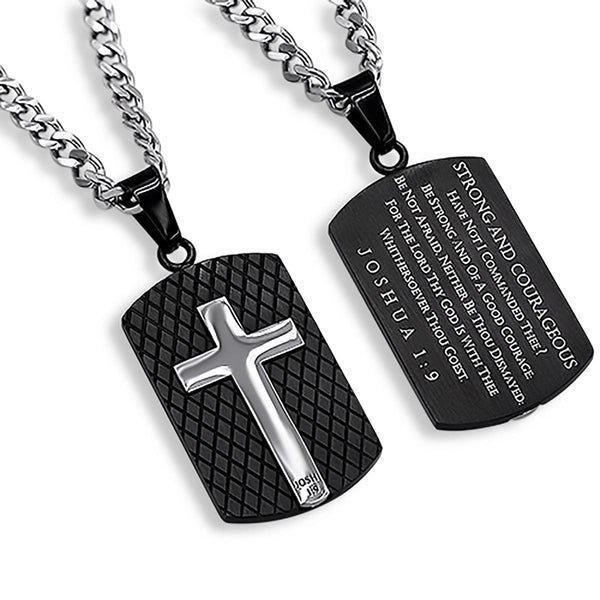 Jeremiah 29:11 Necklace, Black Steel Cross Pendant for Men with Christ –  North Arrow Shop