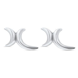Dolphin Couple Sterling Silver Earring,E30017,Plain Design-Wholesale