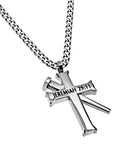 Silver Established Cross Necklace, "I Know"