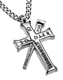 Silver Established Cross Necklace, "Soldier Of Christ"