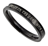 Ebony Princess Ring, "Trust in the Lord"