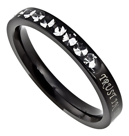 Ebony Princess Ring, "Trust in the Lord"