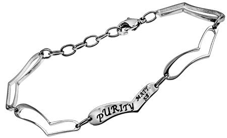 Heart Link Bracelet, "Purity"
