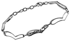 Heart Link Bracelet, "Woman of God"