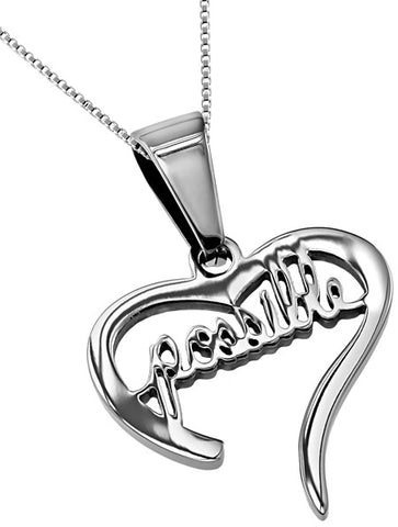 Hand Writing Heart Necklace, "Possible"