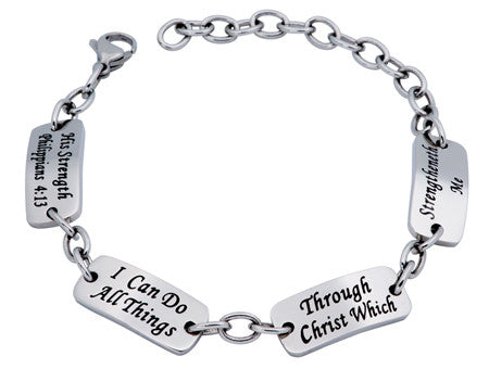 Identity Bracelet, "Christ My Strength"