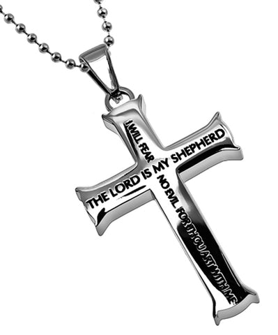 Men's Iron Cross, "THE LORD IS MY SHEPHERD"