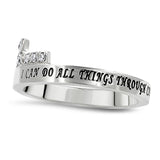 JTC Cross Band Ring, "I CAN DO ALL THINGS THROUGHT CHRIST"