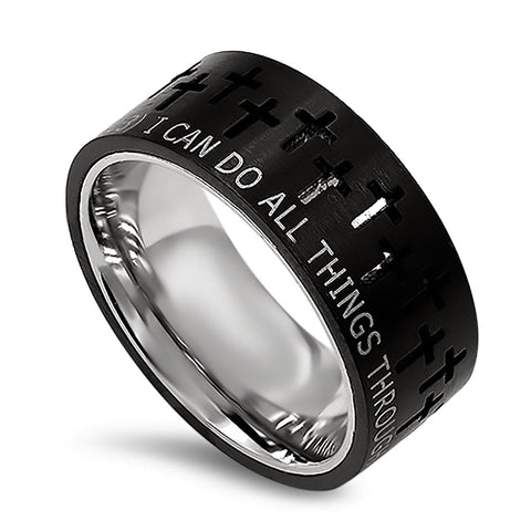 Knight Black Ring, "I CAN DO ALL THINGS "