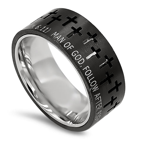 Knight Black Ring, "MAN OF GOD"