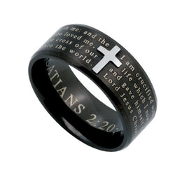 Logos Ring Black, "Crucified"