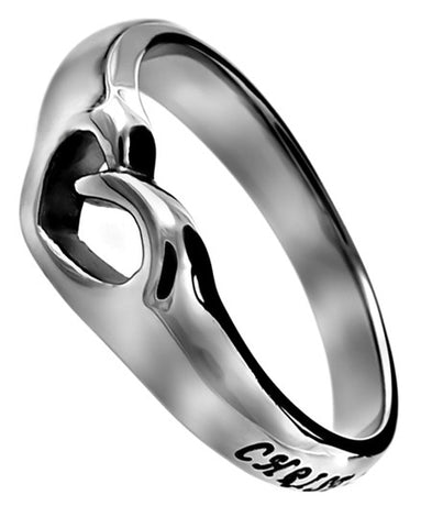 Mini Heart Ring, “Christ Lives In Me”