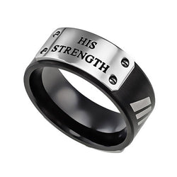 Black MLX Ring, "His Strength"