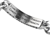 Shield Cross Bracelet, "His Strength"