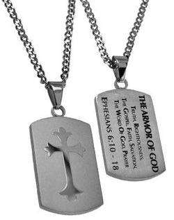 Silver Shield Cross, "Armor Of God"