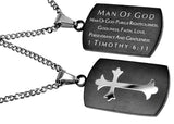 Shield Cross Black, "Man Of God"