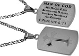 Silver Shield Cross, "Man Of God"