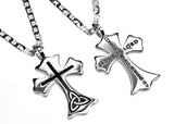 Trinity Cross Pendant, "Jesus Is Lord"