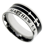 A-Cross Ring, "Purity" | Stainless Steel Rings | Bible Verses | Inspirational Christian Jewelry