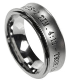 Spinner Silver Ring, "True Love Waits"
