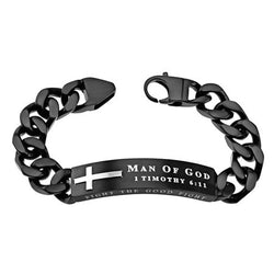 Black Neo Bracelet, "Man Of God"