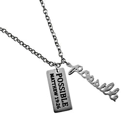 Handwriting Necklace, “Possible”