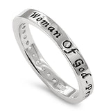 11 Dreams Princess Silver Ring, "WOMAN OF GOD - PROVERBS 31"