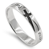 Knight Cross Silver Ring, "FEAR THOU NOT; FOR I AM WITH THEE - ISA. 41:10"-Wholesale