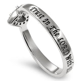 Heart Silver Ring, "TRUST IN THE LORD WITH ALL THE HEART - PROV. 3:5"
