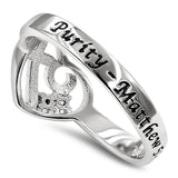 Sweetheart Silver Ring,"PURITY - MATTHEW 5:8"