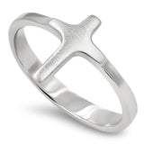 Cross Silver Ring, "SERENITY - ROMANS 8:28"-Wholesale