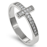 Lost Cross Silver Ring, "ALL THINGS THROUGH CHRIST MY STRENGTH - PHIL. 4:13"-Wholesale
