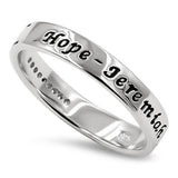 Regent Silver Ring,"HOPE - JEREMIAH 29:11"